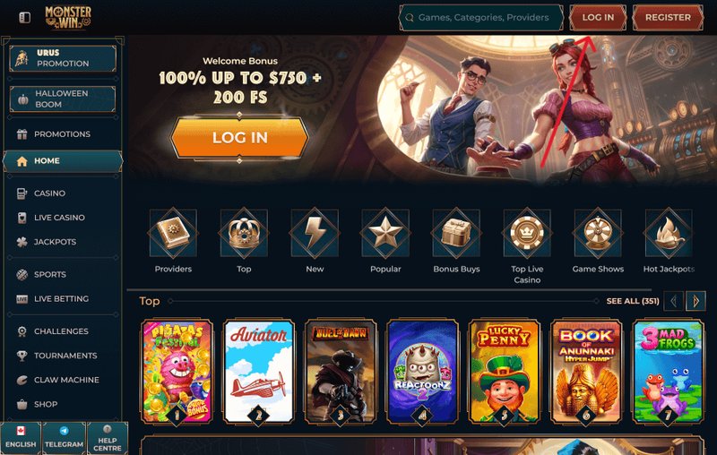Monsterwin connexion, casino monsterwin france
