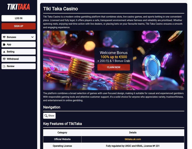 Learn about tiki taka casino uk Learn about tiki taka casino uk